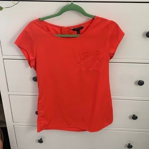 XS Banana Republic polyester red/ orange short sleeve top